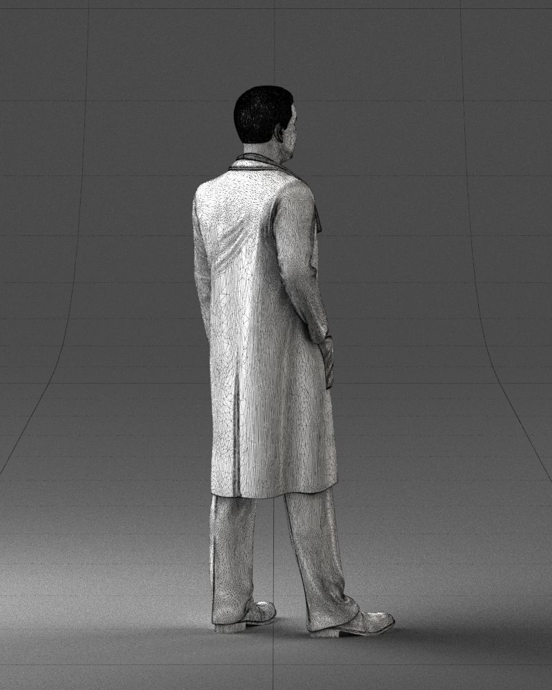 000321 Male Doctor in White Lab Coat 1121 3D model_18