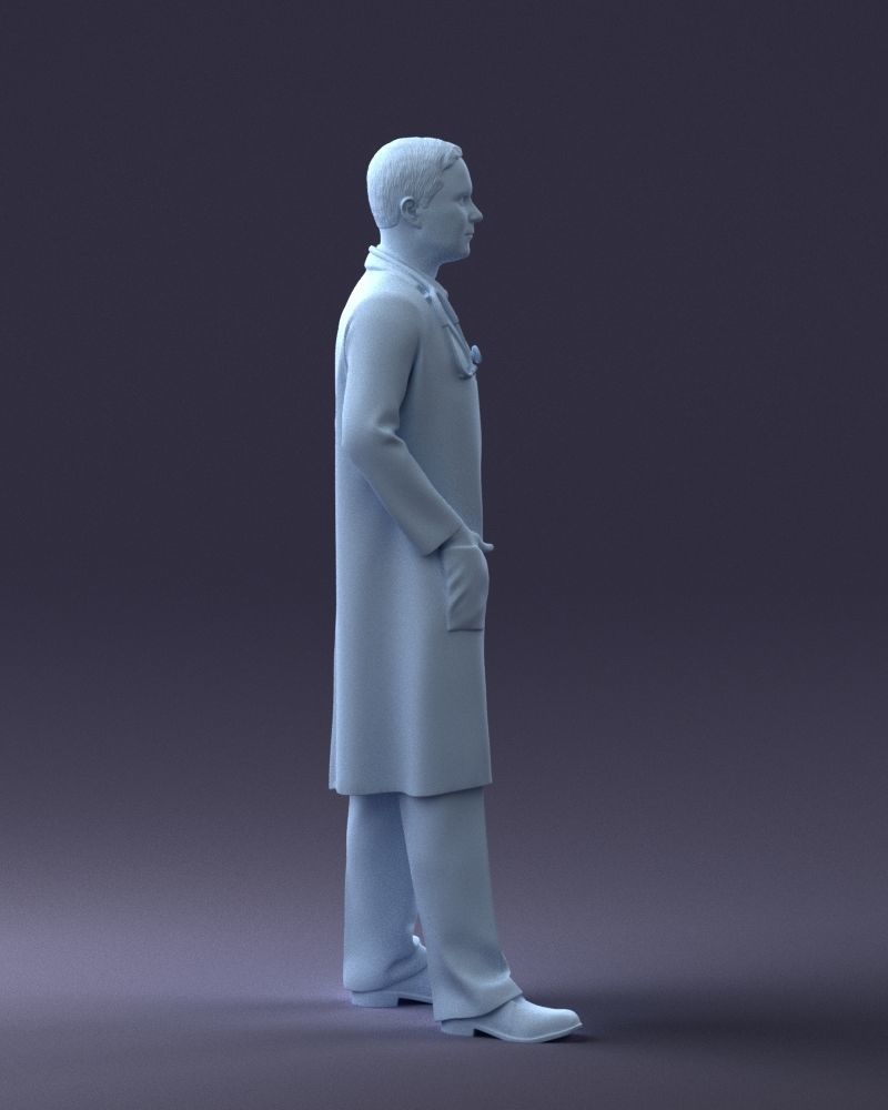 000321 Male Doctor in White Lab Coat 1121 3D model_14