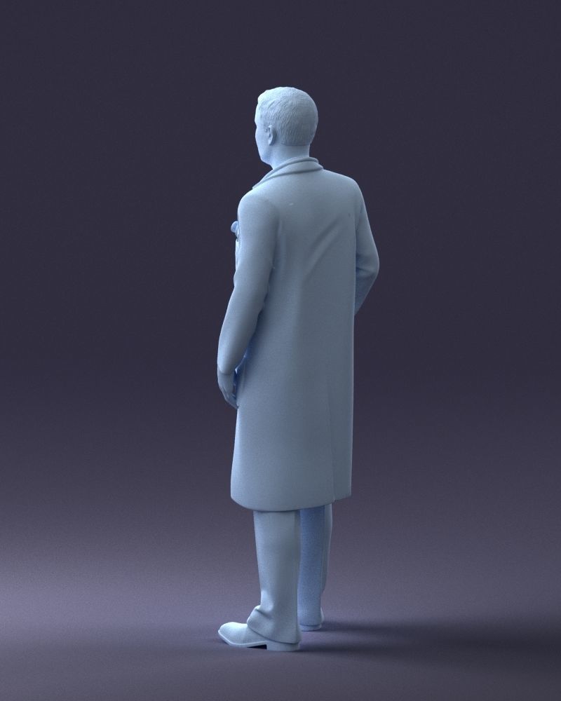 000321 Male Doctor in White Lab Coat 1121 3D model_23