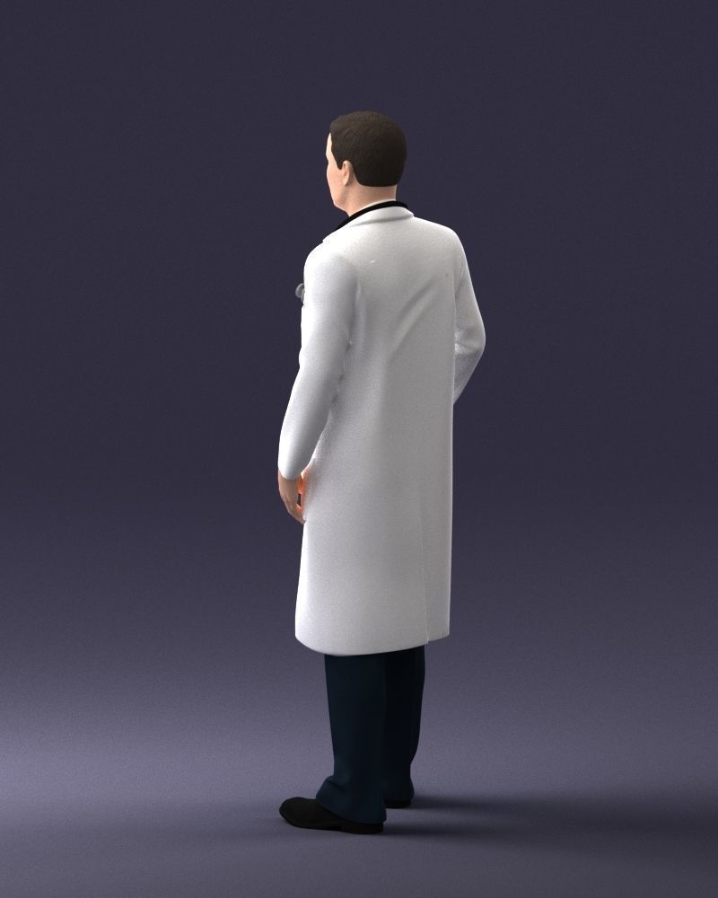 000321 Male Doctor in White Lab Coat 1121 3dp 3D print model_22