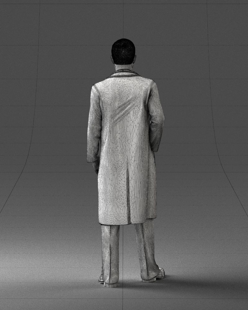 000321 Male Doctor in White Lab Coat 1121 3dp 3D print model_21