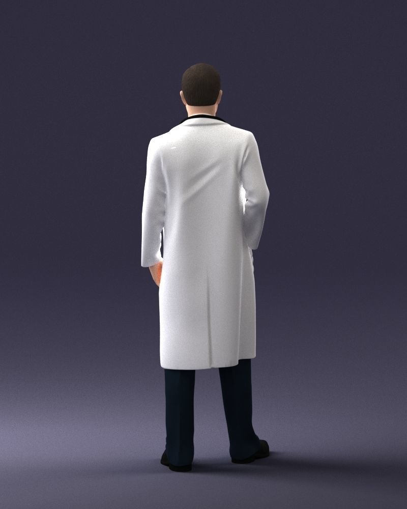 000321 Male Doctor in White Lab Coat 1121 3dp 3D print model_19