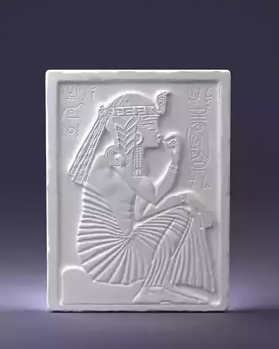 000380 Ancient Egyptian Bas-Relief Wall Panel 3D model