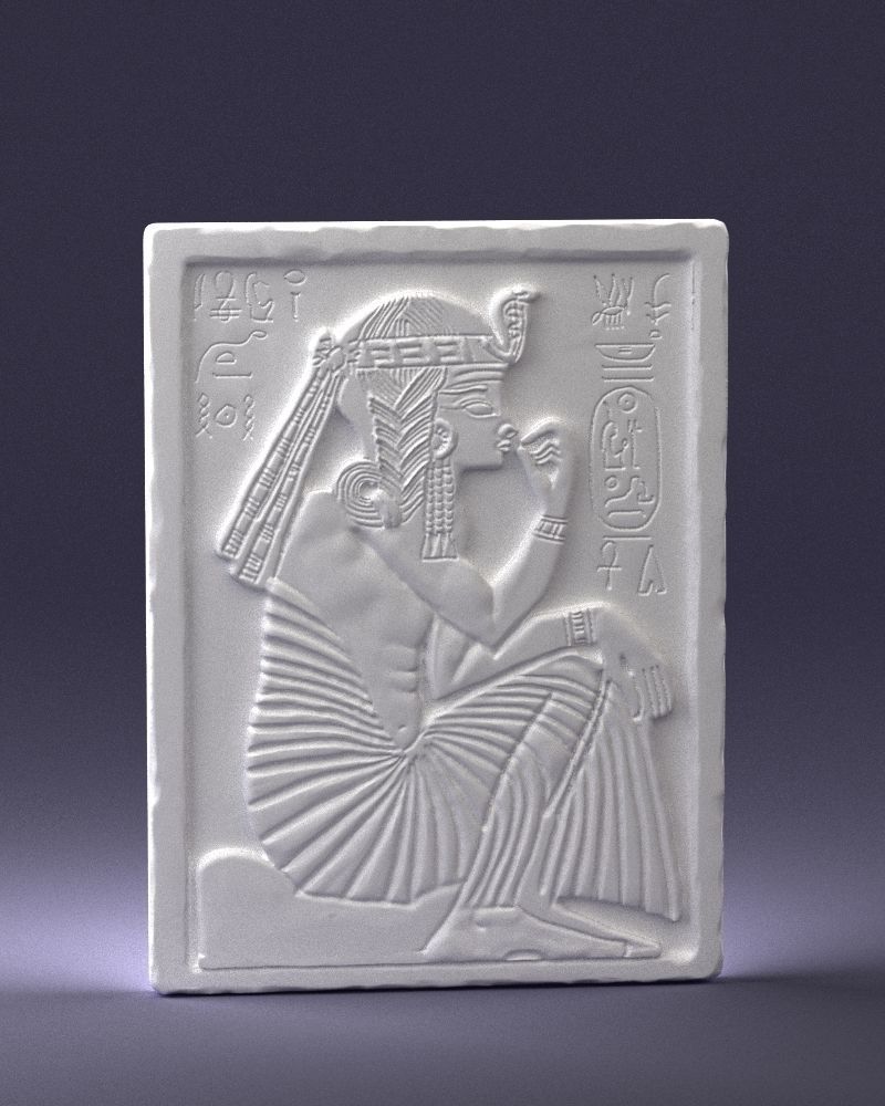 Egyptian tablet 0037 3D Print Ready 3D print model_3
