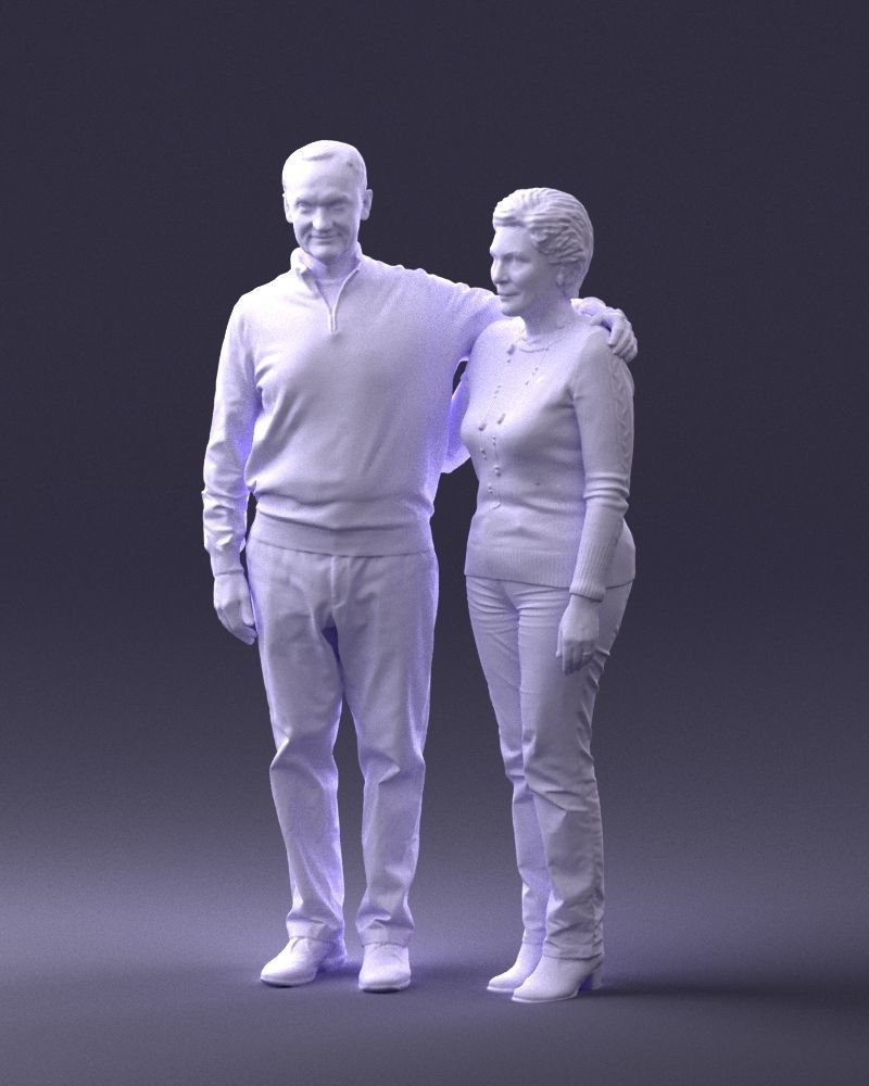 000376 Older Couple Standing Together 3dp 3D print model_32