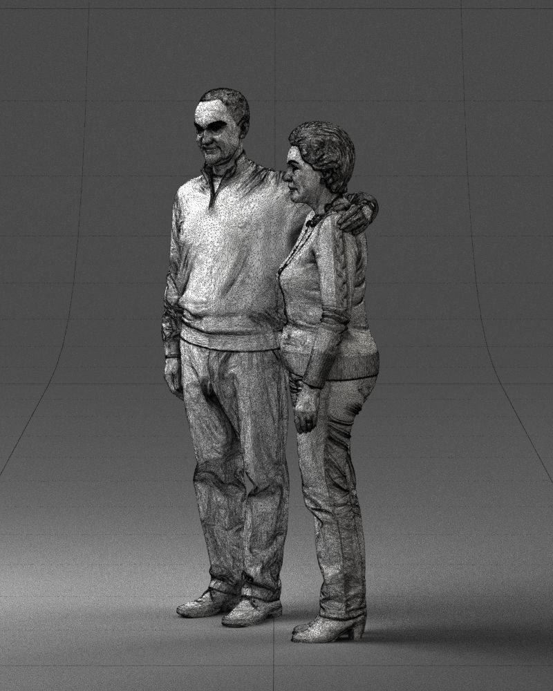 000376 Older Couple Standing Together 3dp 3D print model_30