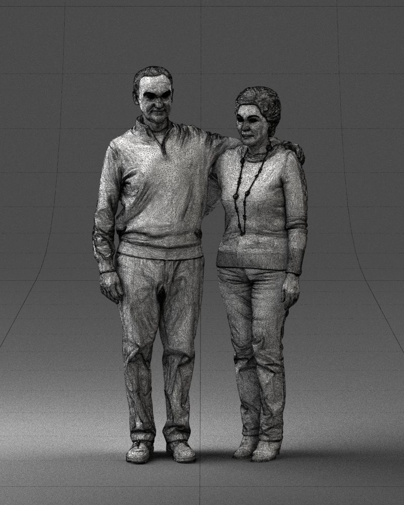 000376 Older Couple Standing Together 3dp 3D print model_36