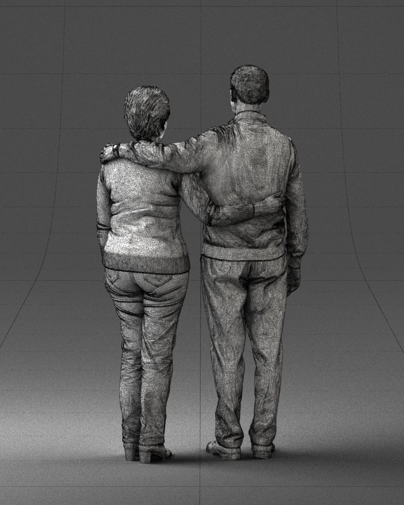 000376 Older Couple Standing Together 3dp 3D print model_21