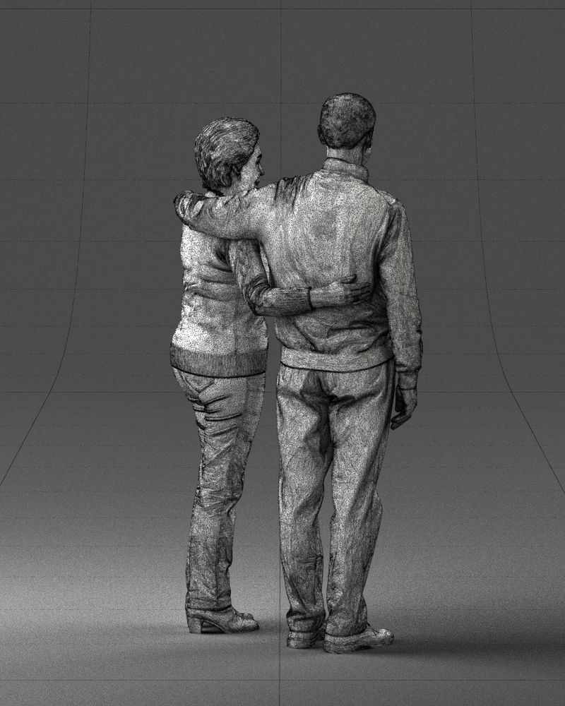 000376 Older Couple Standing Together 3dp 3D print model_18