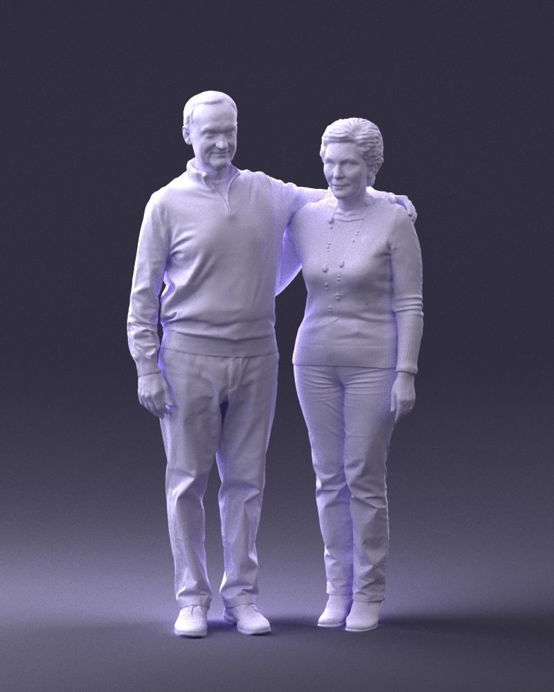 000376 Older Couple Standing Together 3dp 3D print model_38