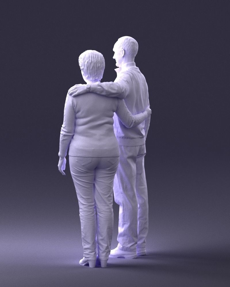 000376 Older Couple Standing Together 3dp 3D print model_23
