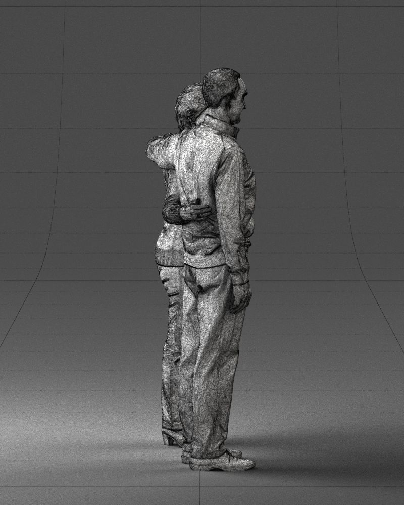 000376 Older Couple Standing Together 3dp 3D print model_15