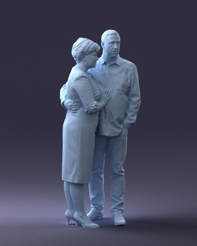 000048 Elderly couple 0204 3dp 3D print model_16