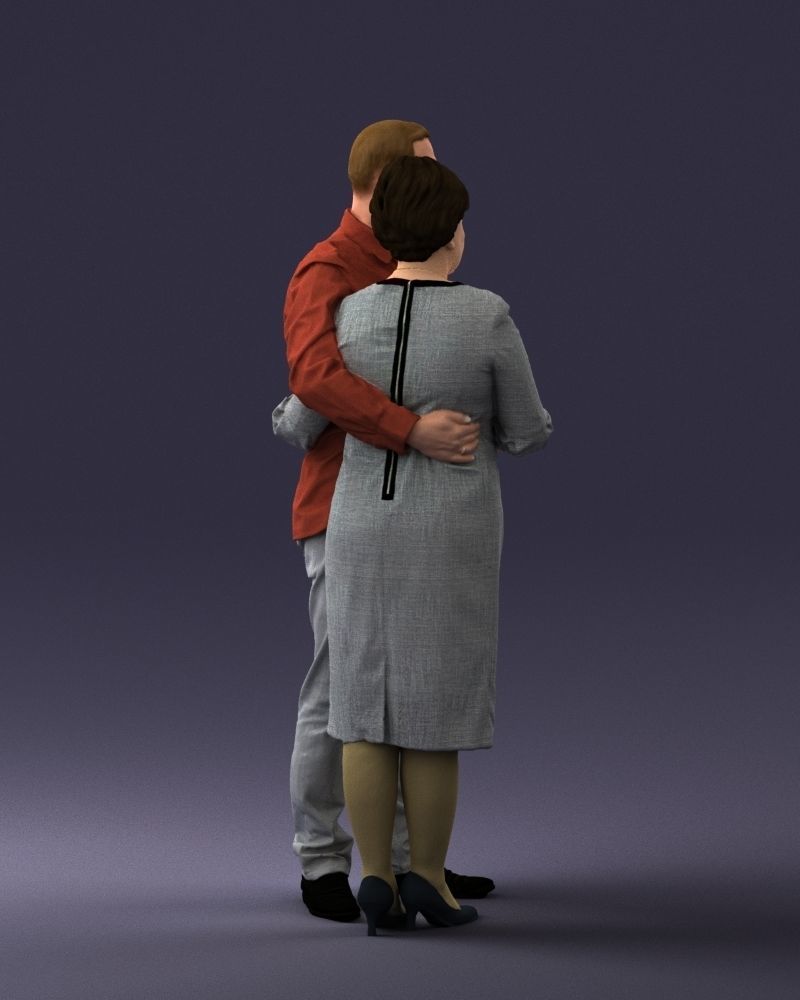 000048 Elderly couple 0204 3dp 3D print model_6