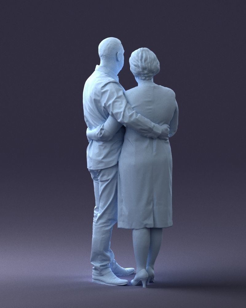 000048 Elderly couple 0204 3dp 3D print model_21