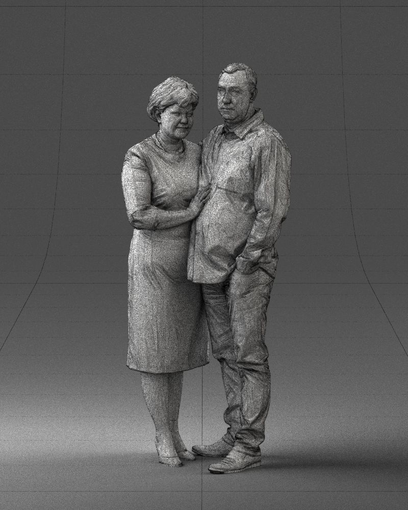 000048 Elderly couple 0204 3dp 3D print model_26