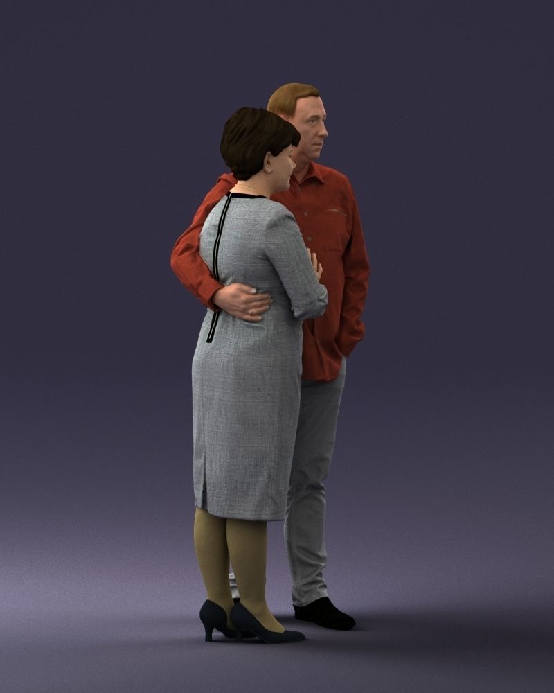 000048 Elderly couple 0204 3dp 3D print model_4