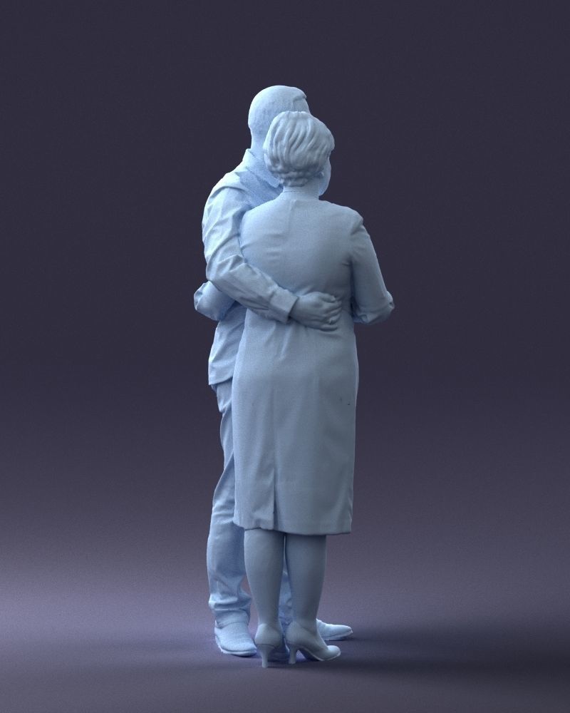 000048 Elderly couple 0204 3dp 3D print model_20