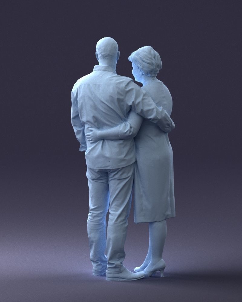 000048 Elderly couple 0204 3dp 3D print model_22