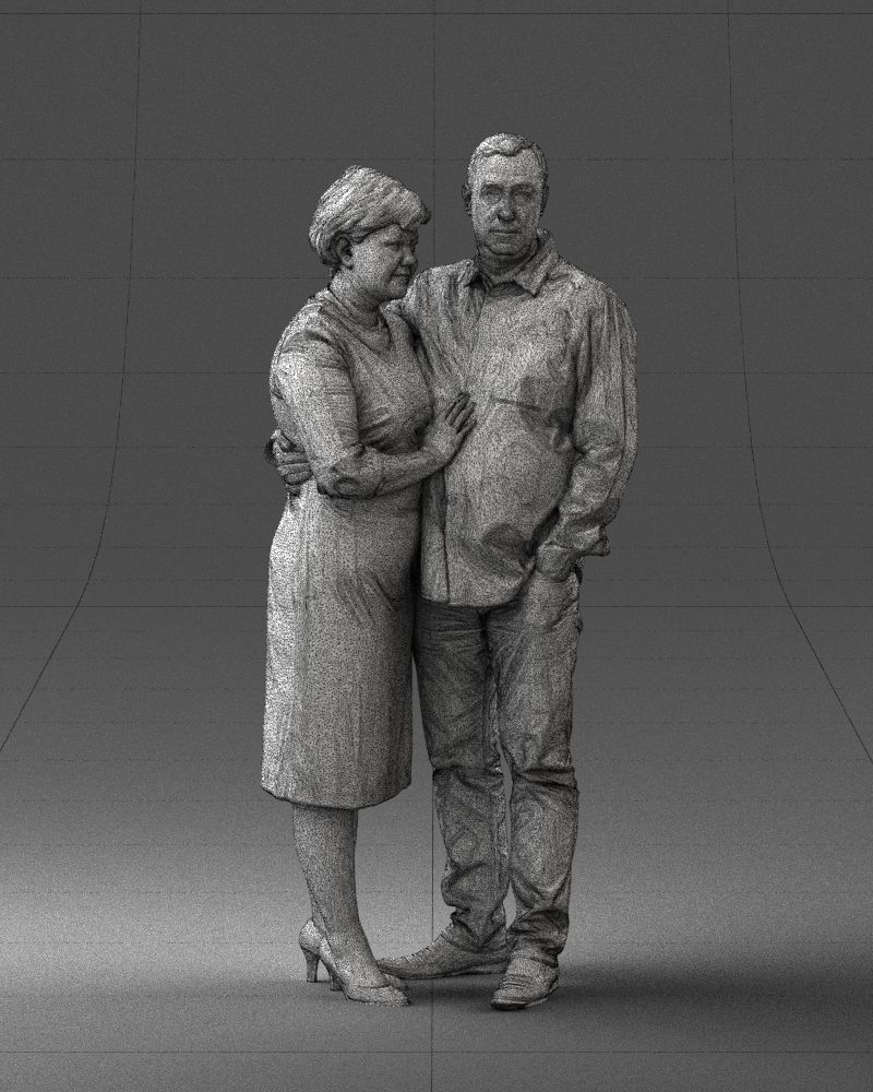 000048 Elderly couple 0204 3dp 3D print model_29