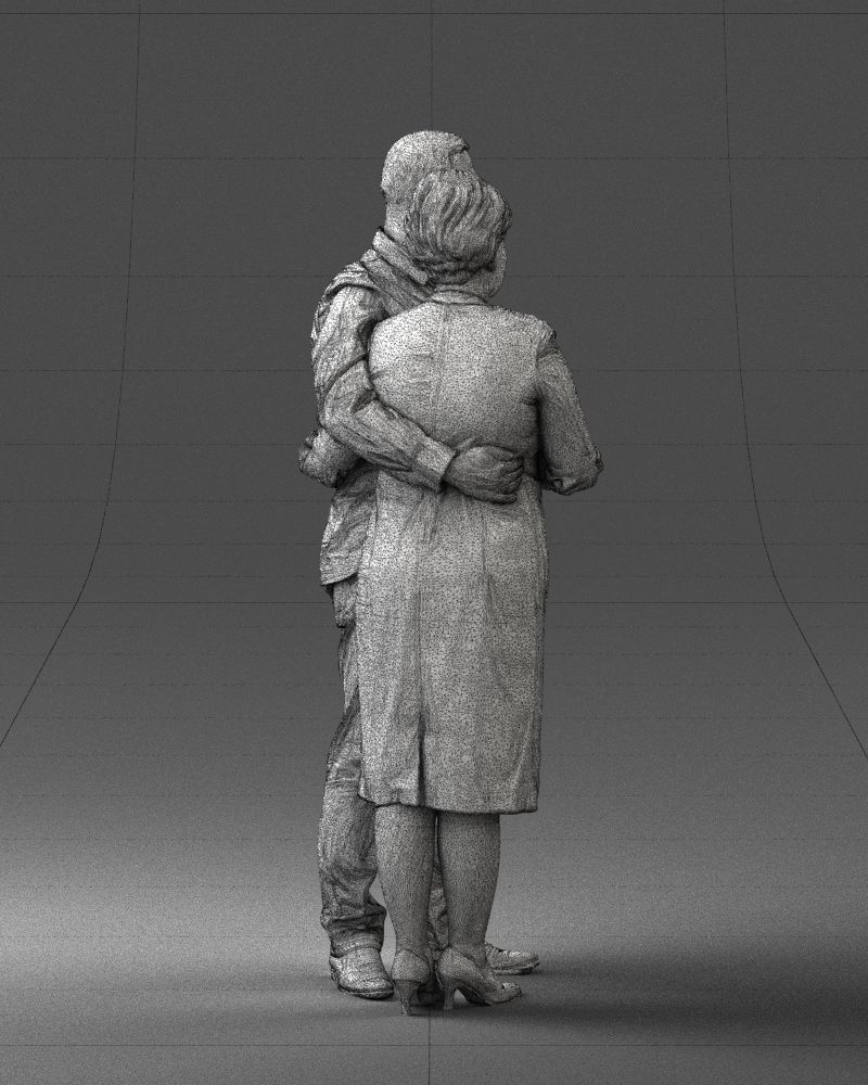 000048 Elderly couple 0204 3dp 3D print model_33