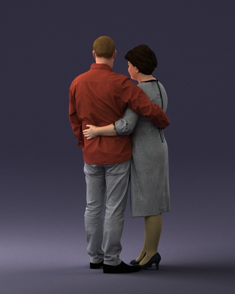 000048 Elderly couple 0204 3dp 3D print model_8