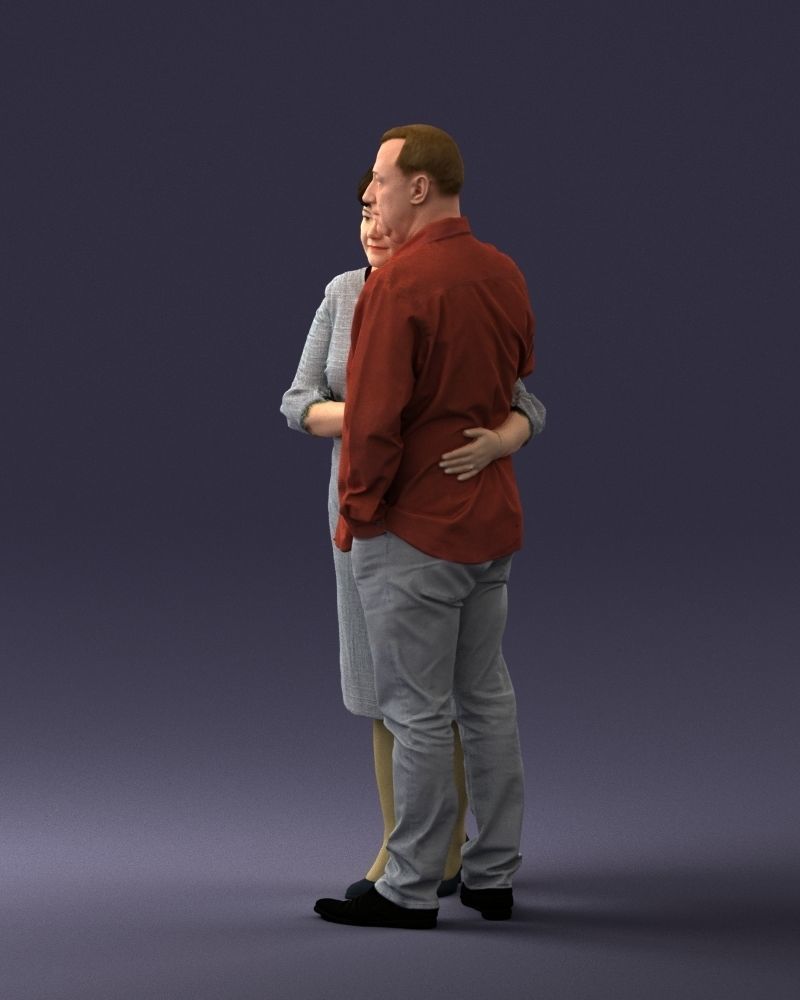 000048 Elderly couple 0204 3dp 3D print model_11