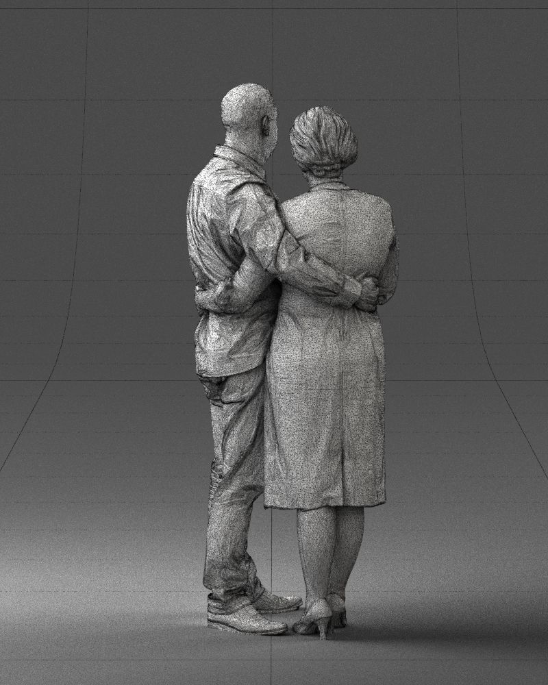 000048 Elderly couple 0204 3dp 3D print model_34