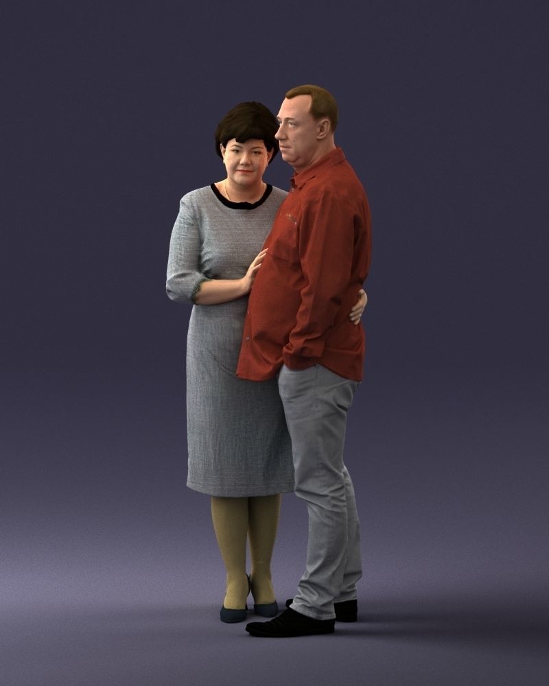 000048 Elderly couple 0204 3dp 3D print model_9
