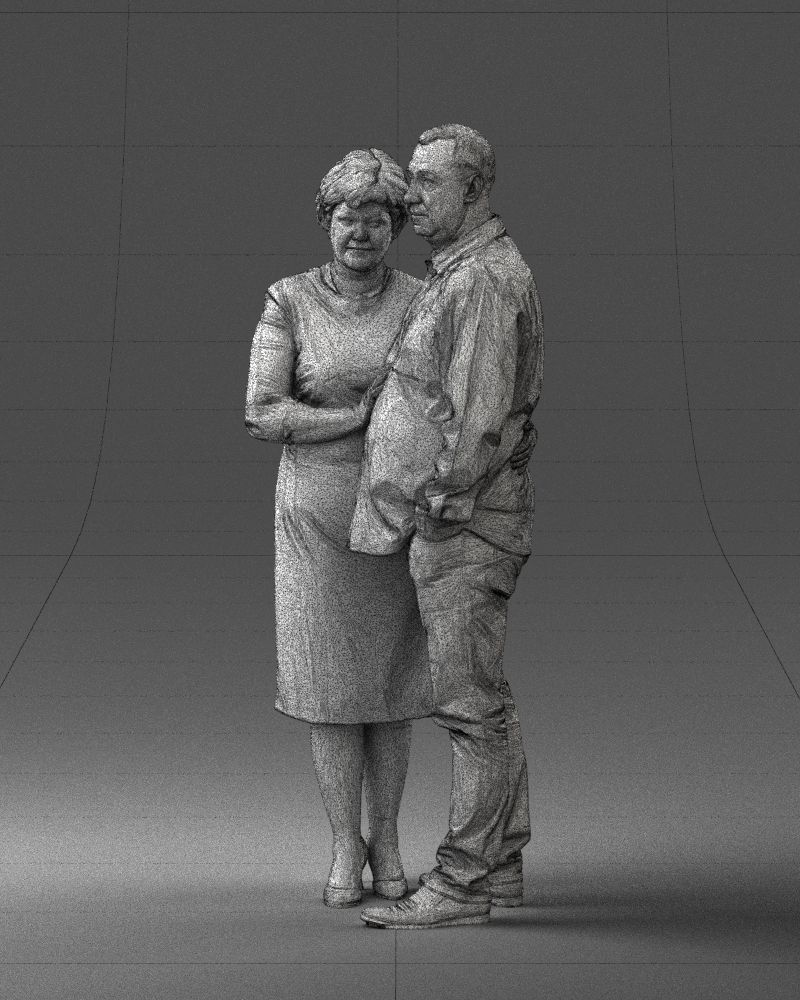 000048 Elderly couple 0204 3dp 3D print model_25