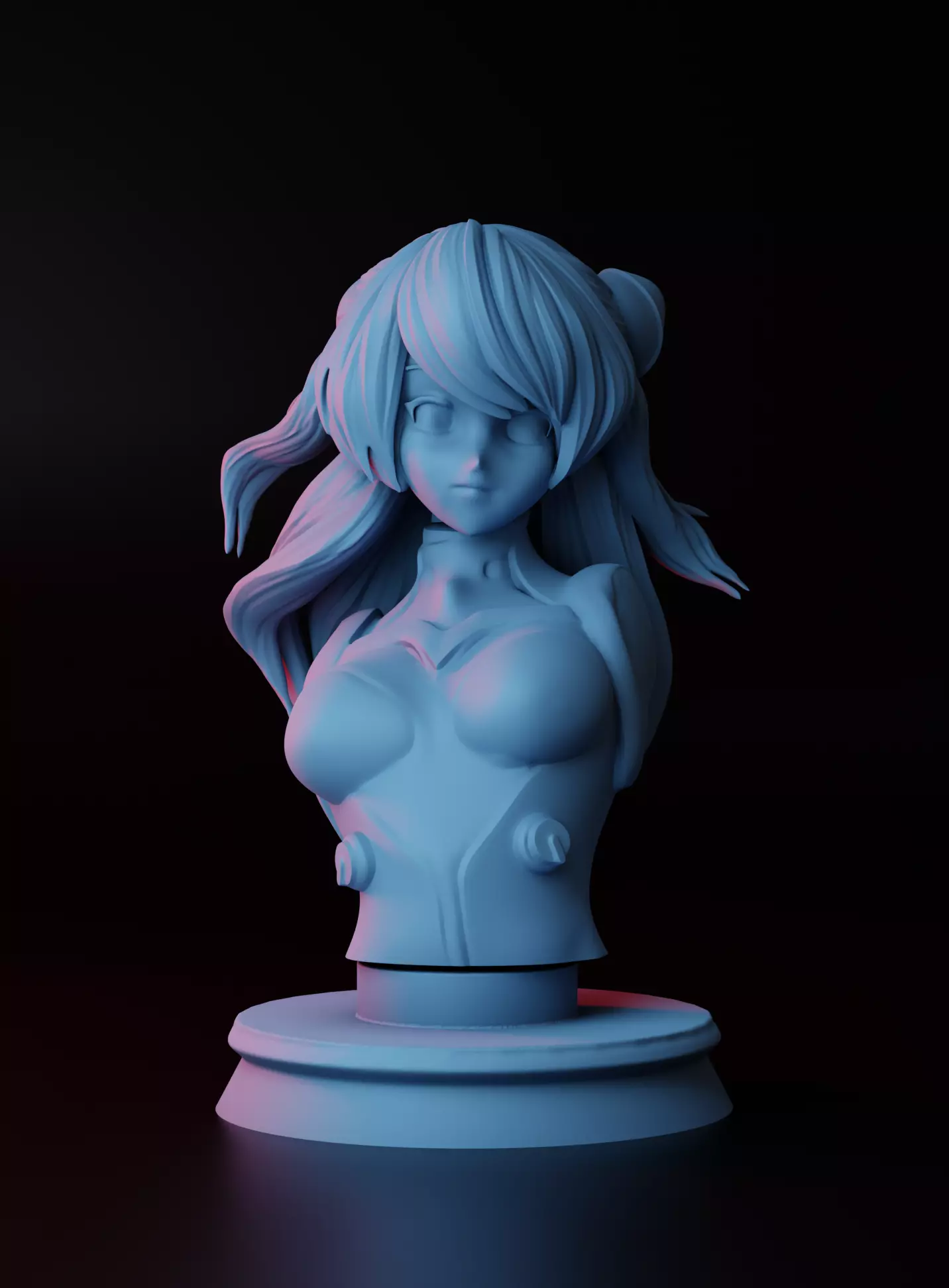 Bust asuka for 3Dprint 3D print model