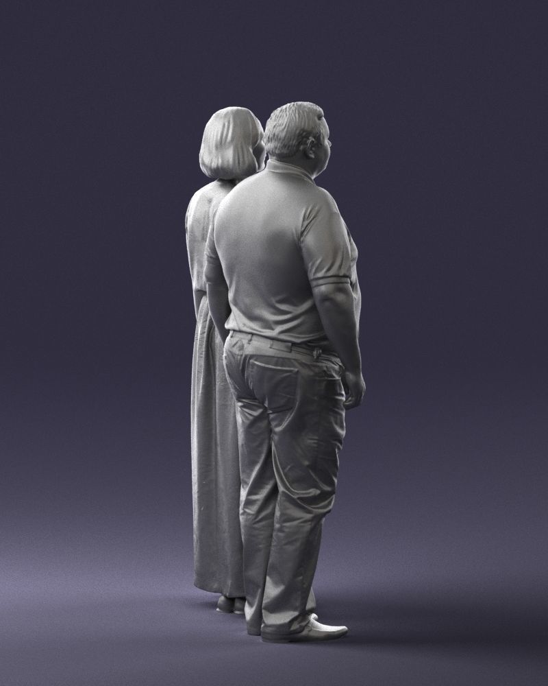 Elderly couple 0491 3D model_25