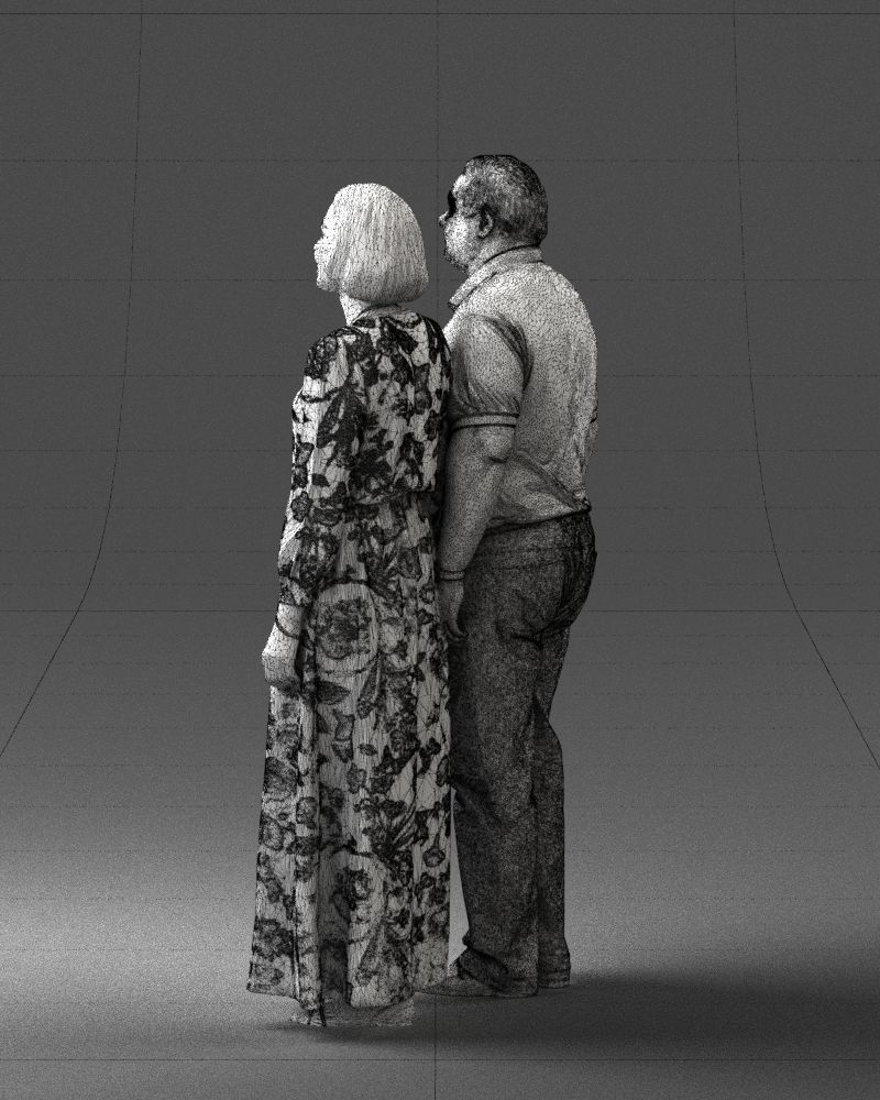 Elderly couple 0491 3D model_14