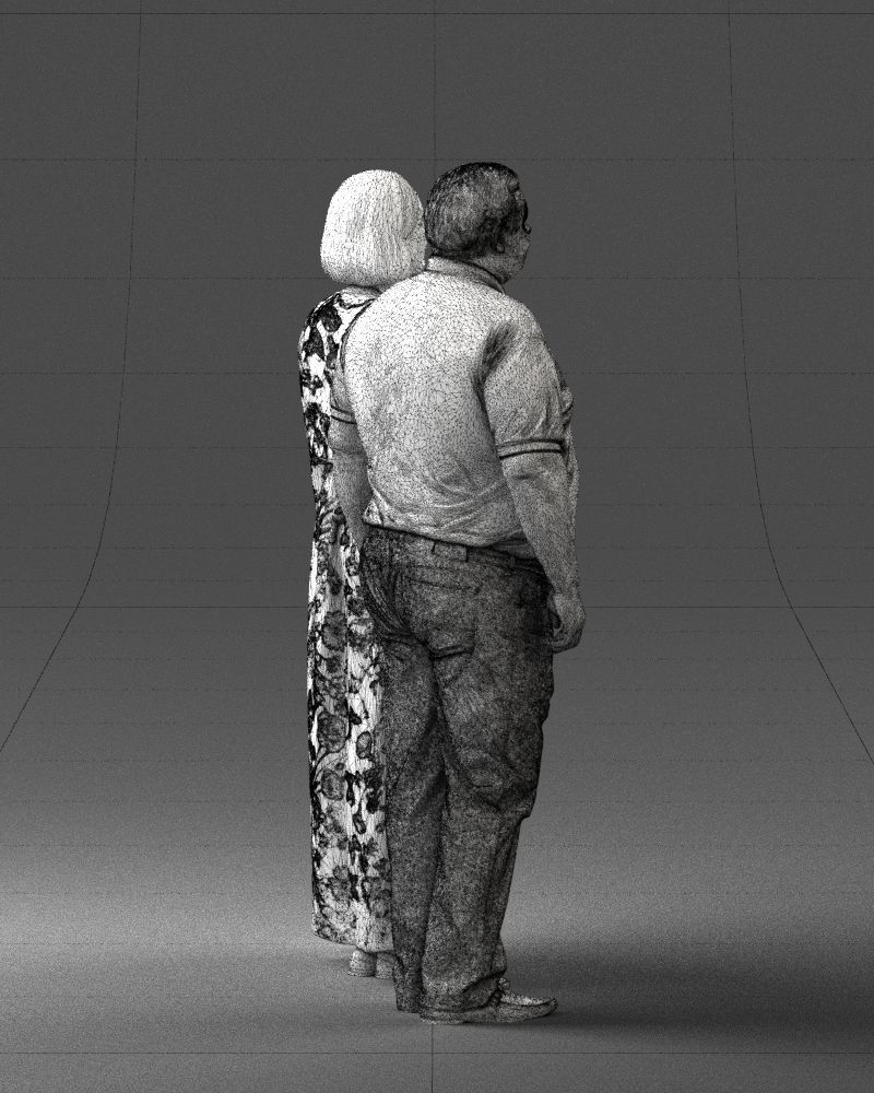 Elderly couple 0491 3D model_26