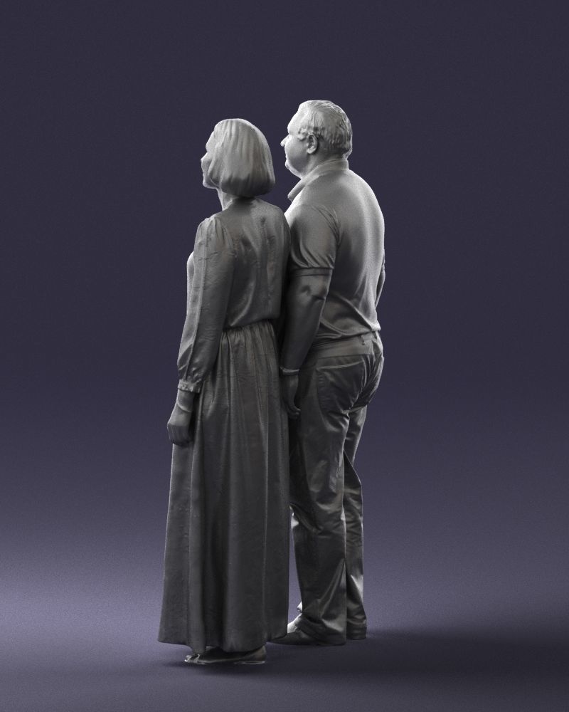 Elderly couple 0491 3D model_13