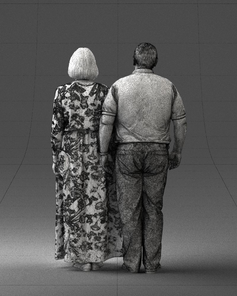 Elderly couple 0491 3D model_20