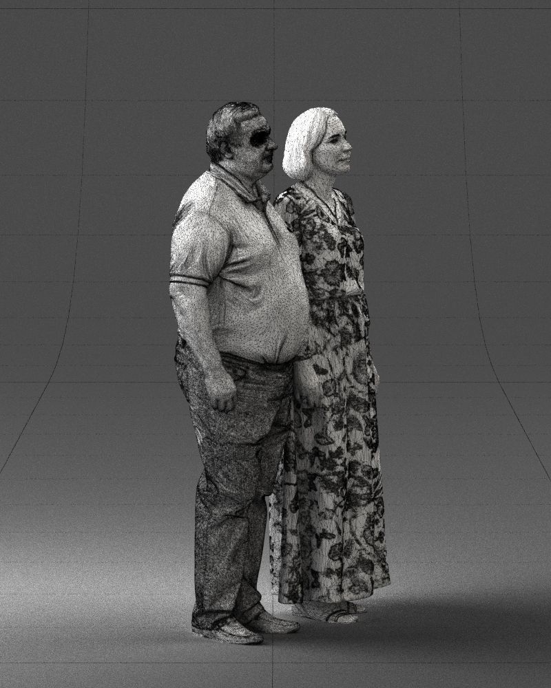 Elderly couple 0491 3D model_32