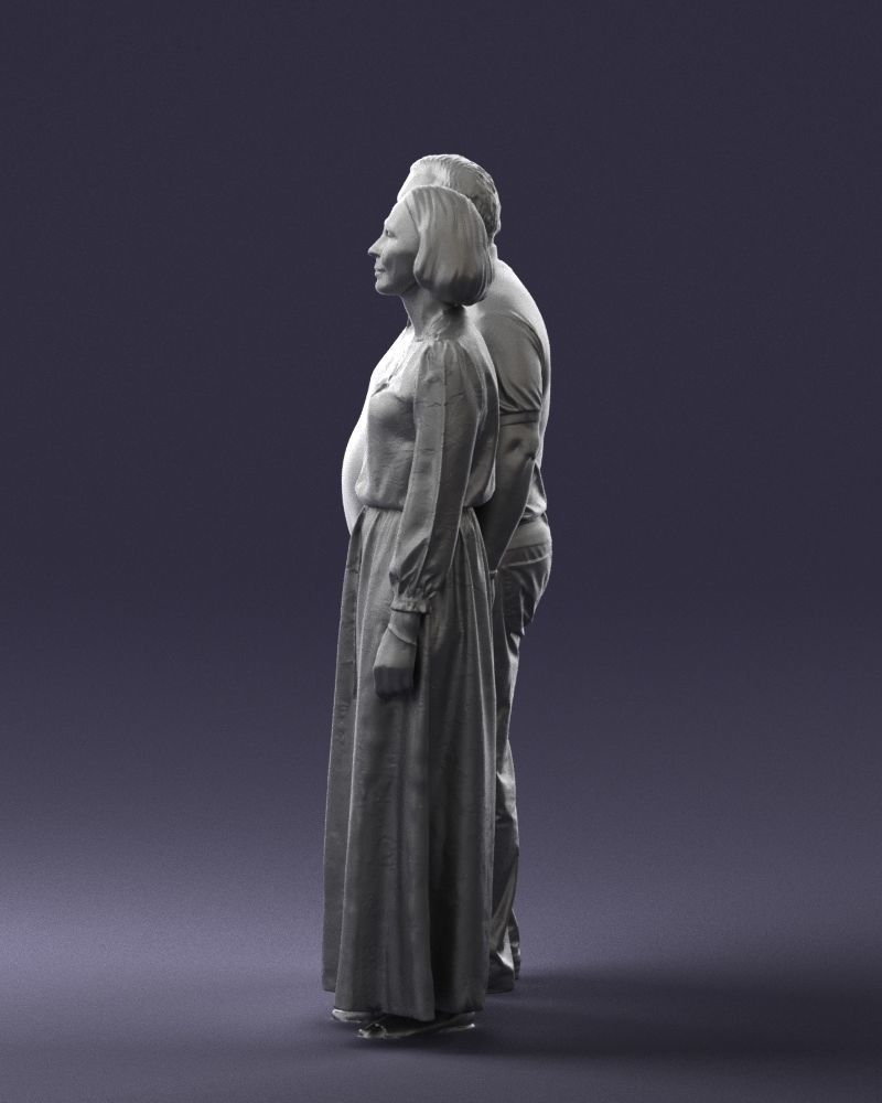 Elderly couple 0491 3D model_10