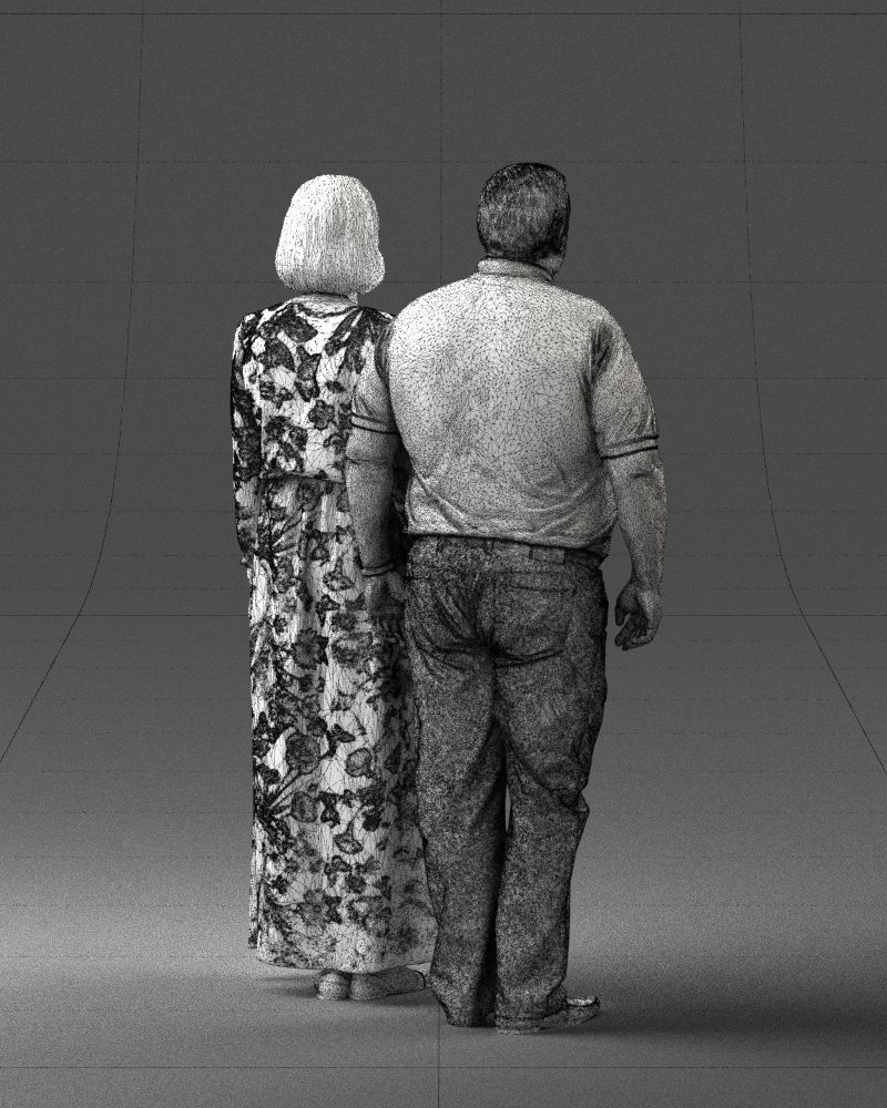 Elderly couple 0491 3D model_23