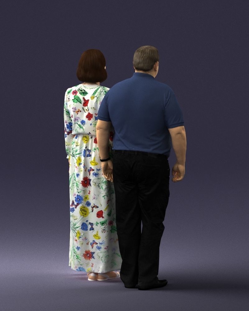 Elderly couple 0491 3D model_21