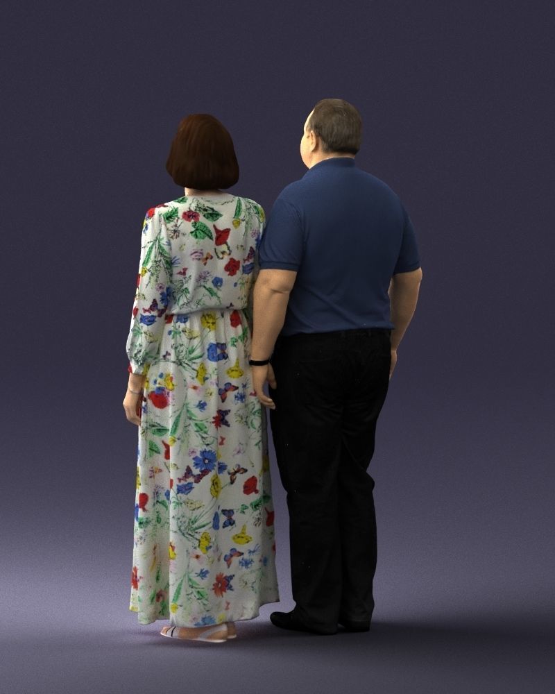 Elderly couple 0491 3D model_15