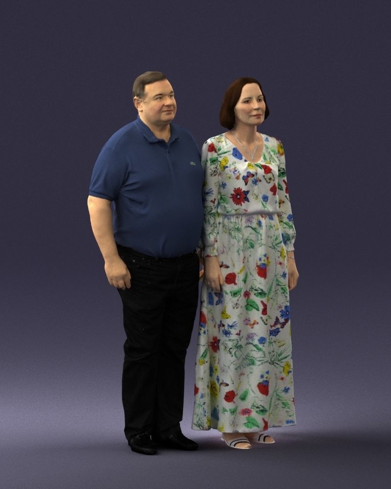 Elderly couple 0491 3D model_33