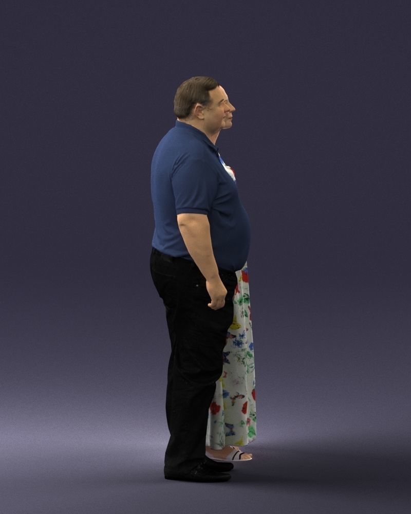 Elderly couple 0491 3D model_27