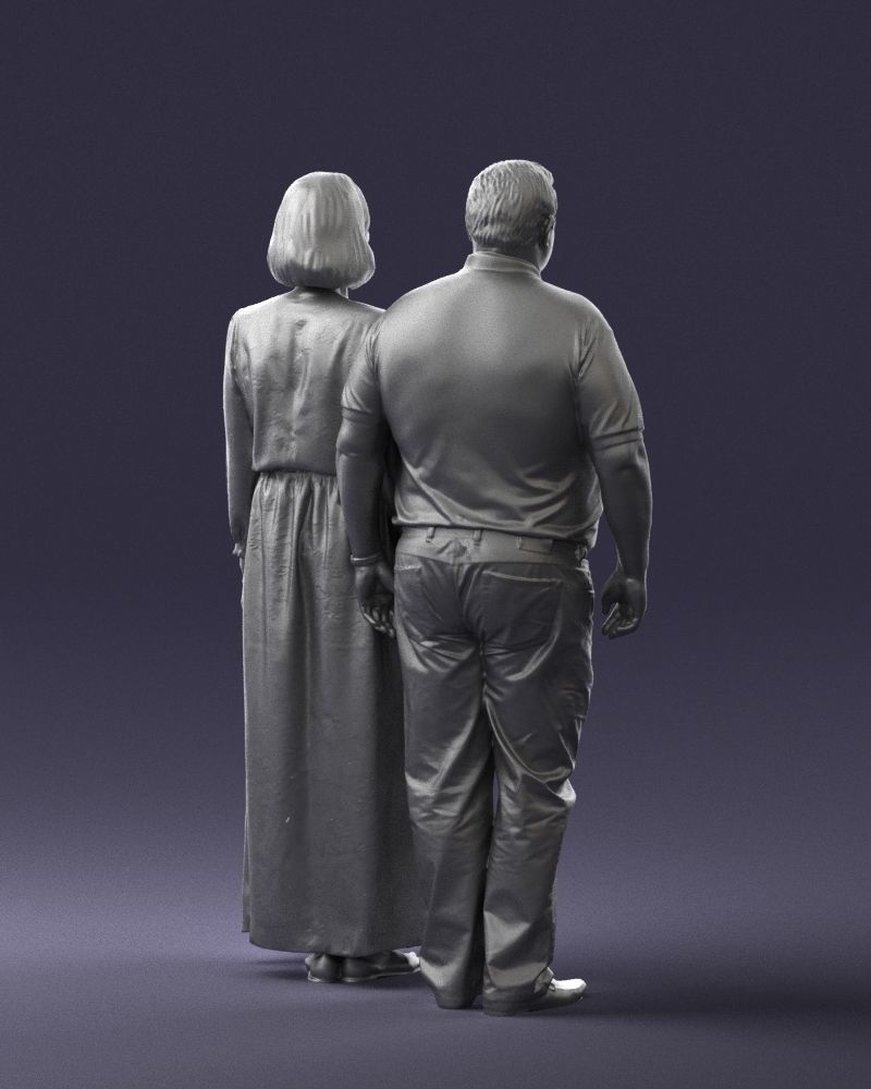 Elderly couple 0491 3D model_22