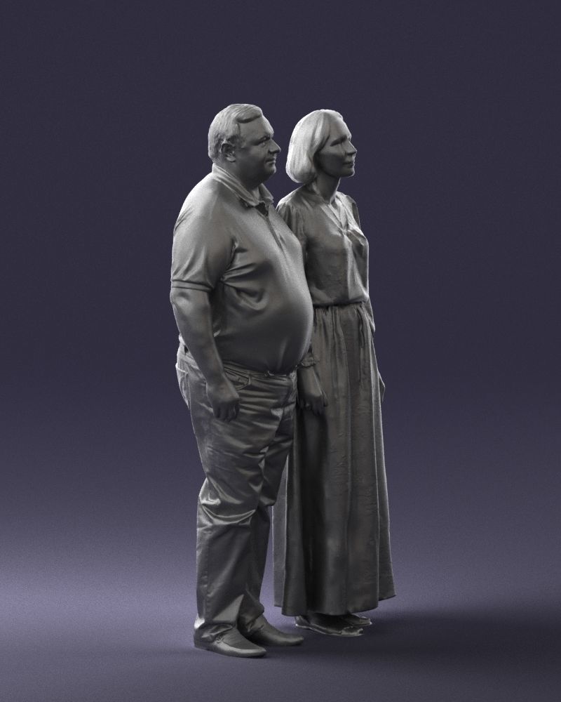 Elderly couple 0491 3D model_31