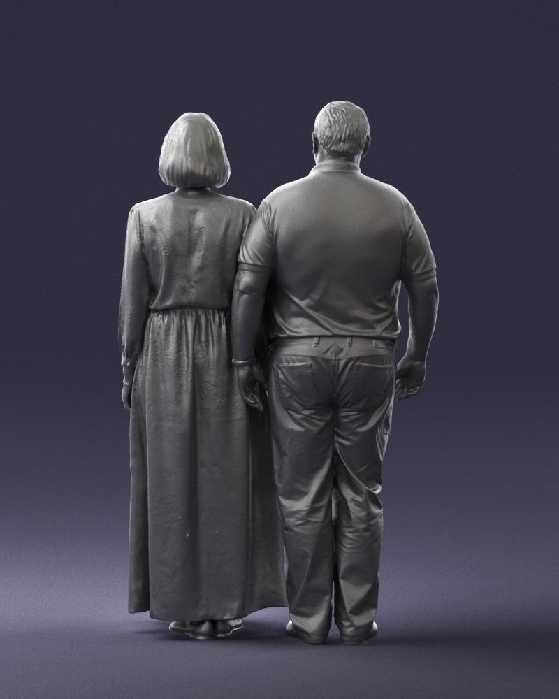 Elderly couple 0491 3D model_19