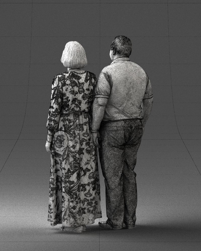 Elderly couple 0491 3D model_17
