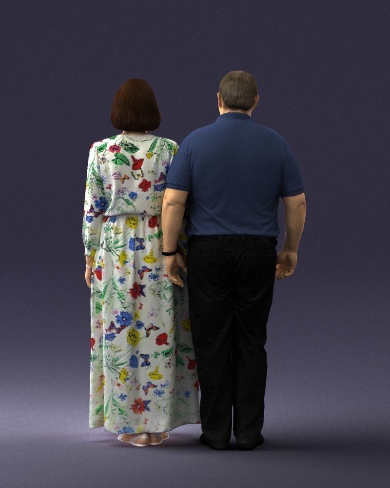 Elderly couple 0491 3D model_18