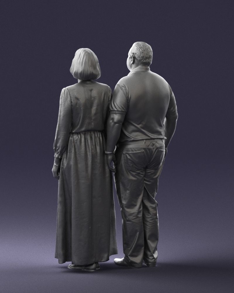 Elderly couple 0491 3D model_16