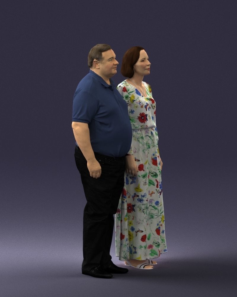 Elderly couple 0491 3D model_30